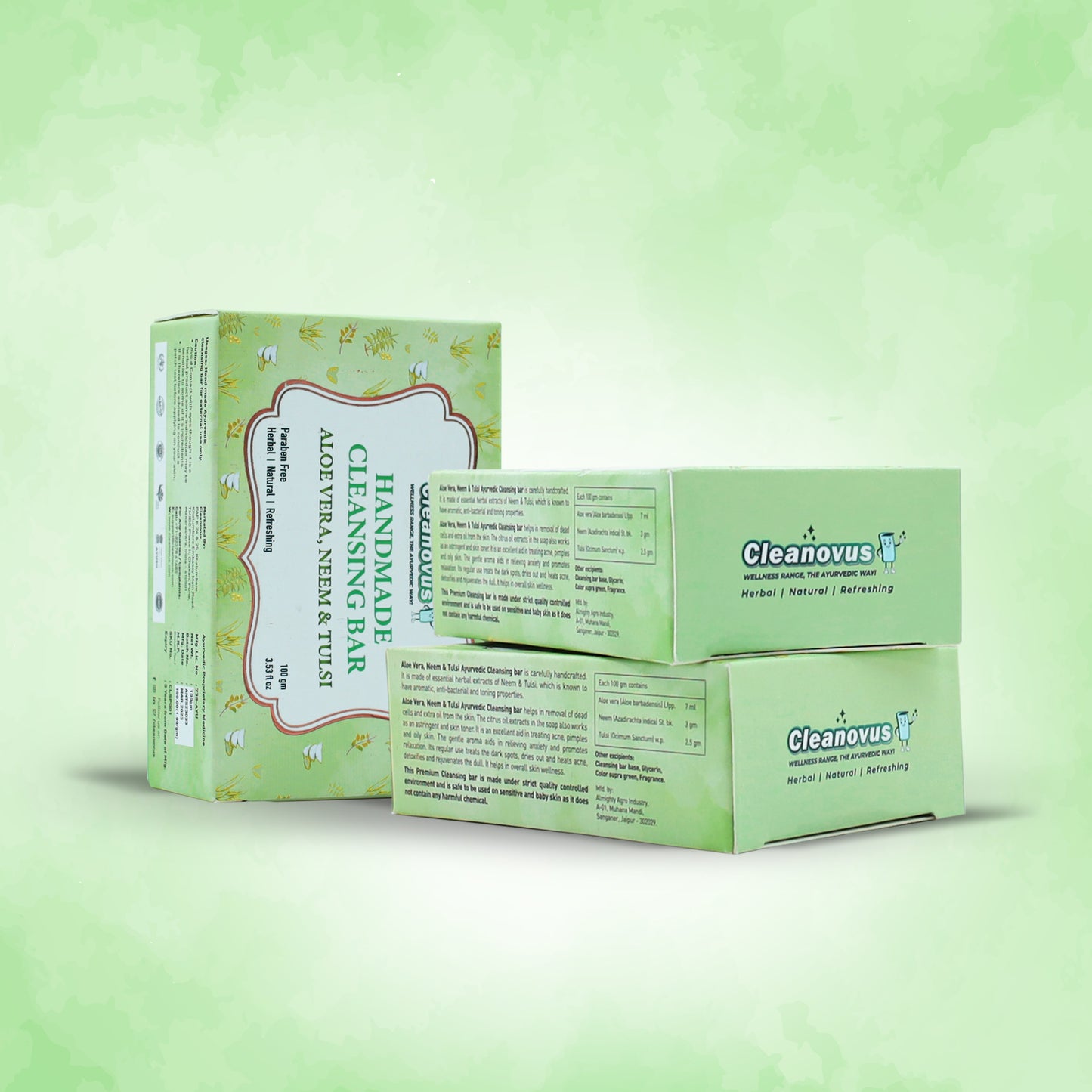Soap Pack of 3 - Aloe vera, Neem & Tulsi Ayurvedic