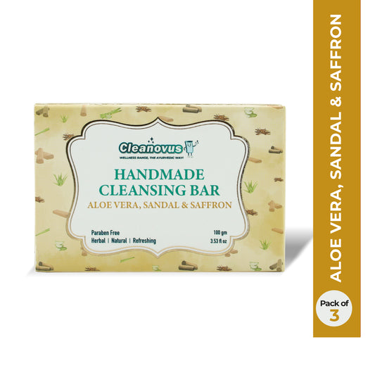 Soap Pack of 3 - Aloe vera, Sandal & Saffron Ayurvedic