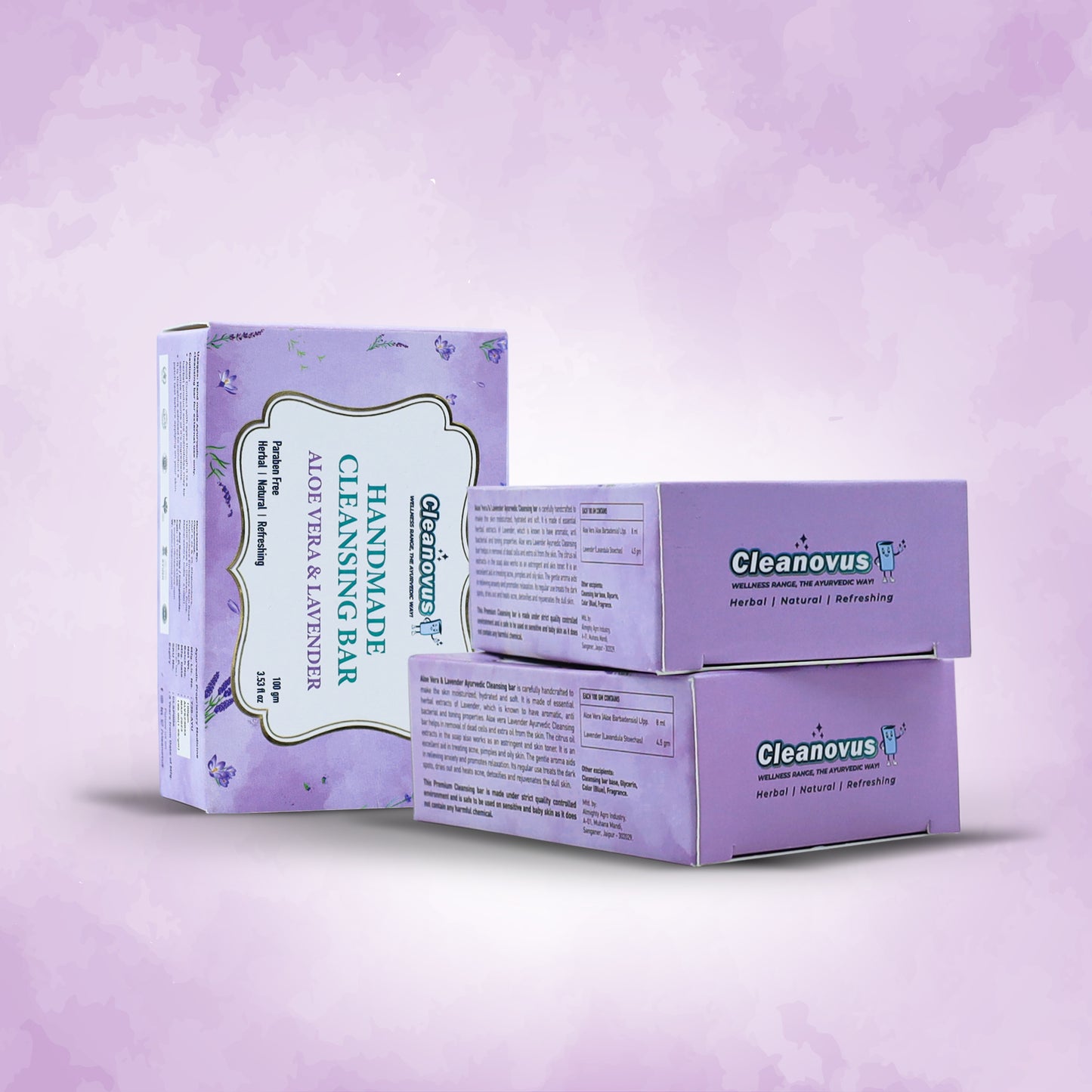 Soap Pack of 3 - Aloe vera and Lavender Ayurvedic