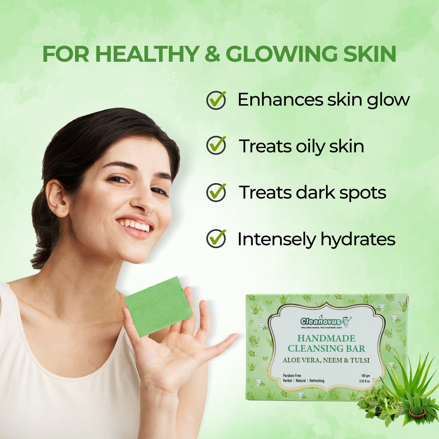 Soap Pack of 3 - Aloe vera, Neem & Tulsi Ayurvedic