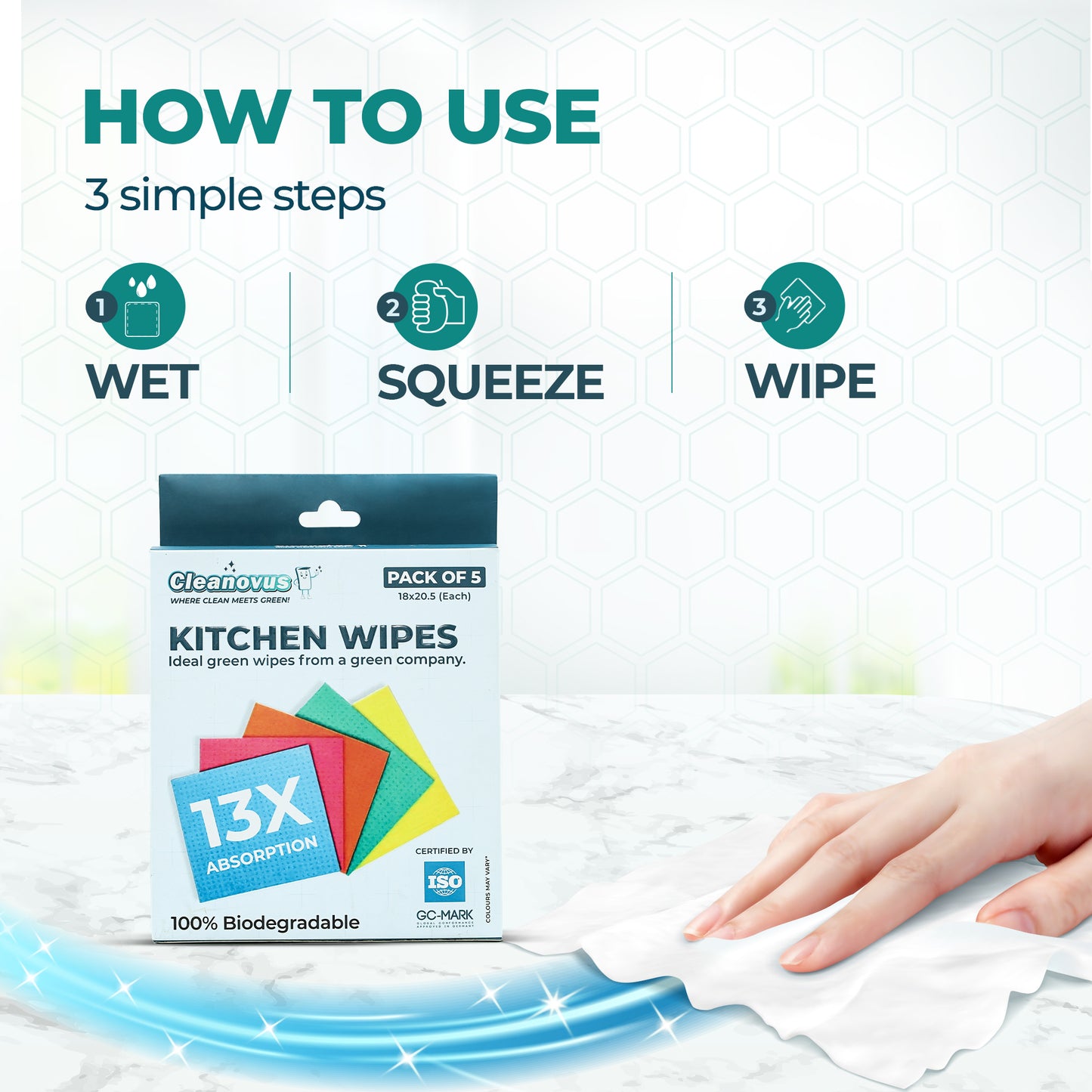 Kitchen Wipes - Pack of 5