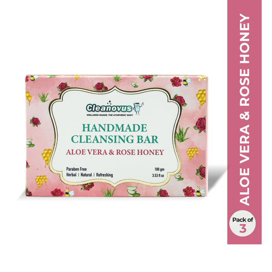 Soap Pack of 3 - Aloe vera & Rose Honey Ayurvedic